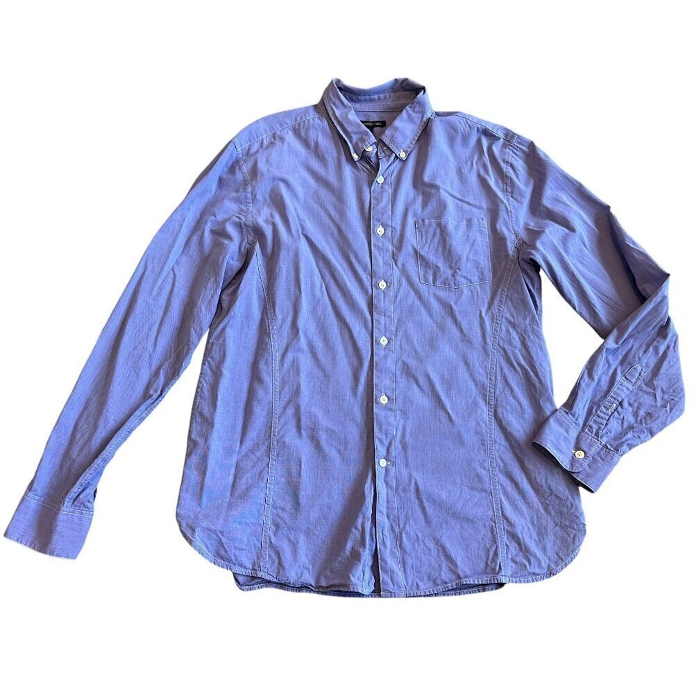 John Varvatos Purple Button-Down Dress Shirt 100% Cotton Long Sleeve Large Men's